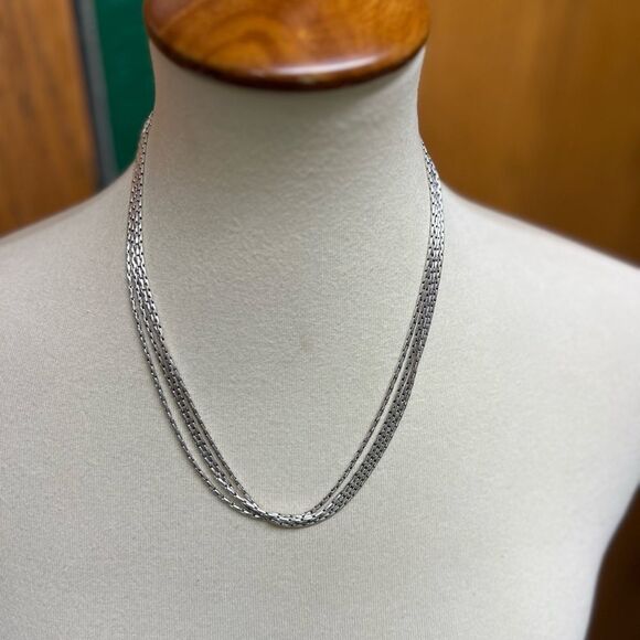 Premier Designs Silver Multi-Strand Necklace NWOT PDNK1 - Picture 1 of 5